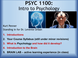PSYC 1200: Intro to Psychology – Areas &