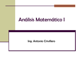 Análisis Matemático I
