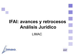 IFAI: avances y retrocesos. Una revisión de la