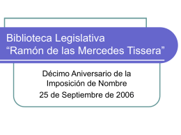 Biblioteca Legislativa “Ramón de las Mercedes