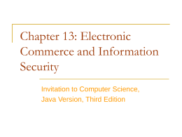 Chapter 13: Electronic Commerce and Information