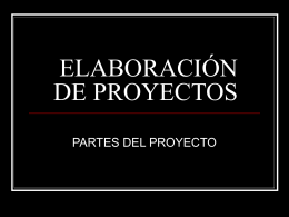 ELABORACIÓN DE PROYECTOS