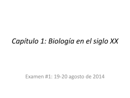 Capítulo 1: Introducción a la Biologia
