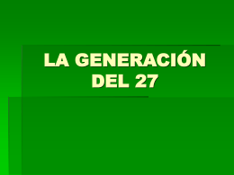 LA GENERACIÓN DEL 27