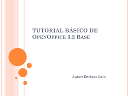 TUTORIAL BÁSICO DE OpenOffice 3.2 Base