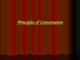 Principles of Conversation