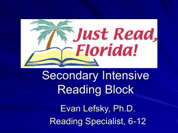 Secondary Intensive Reading Block