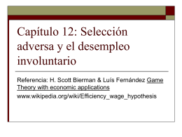 Capítulo 12: Selección adversa y el desempleo