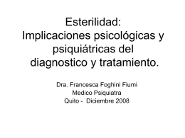 Esterilidad Implicaciones Psicológicas y