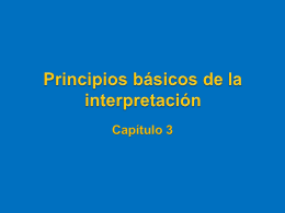 Principios básicos de la interpretación