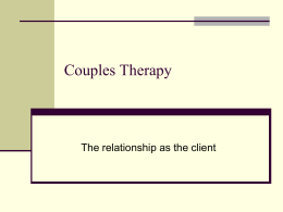 Couples Therapy - University of Illinois at