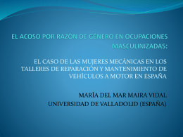 EL ACOSO POR RAZÓN DE GÉNERO EN OCUPACIONES