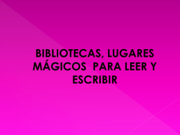 BIBLIOTECAS, LUGARES MÁGICOS MELILLA, NOVIEMBRE