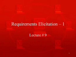 Introduction to Requirements Engineering