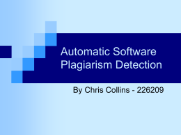 Automatic Software Plagiarism Detection