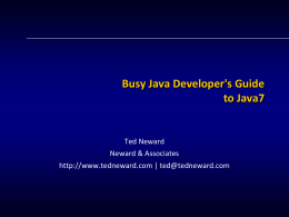 Busy Java Developer`s Guide to Java7