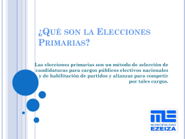 ¿Qué son la Elecciones Primarias?