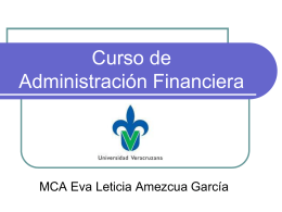 Diapositiva 1 - Curso de Administración Financiera