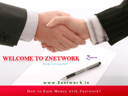 ZNetwork Manual for FREE in PPT
