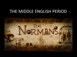 THE MIDDLE ENGLISH PERIOD