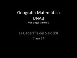 Geografía Matemática UNAB Prof. Diego Mandiola