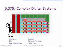 MIT 6.375 Lecture 01 - Computation Structures