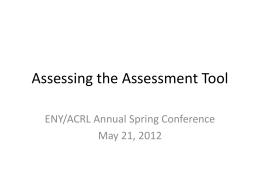 Assessing the Assessment Tool