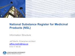 Nationell substansregister för läkemedel (NSL)