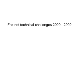 Faz.net technical challenges - uni