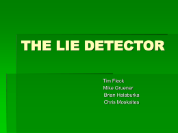 THE LIE DETECTOR - Northwestern University