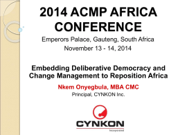 2014 ACMP AFRICA CONFERENCE