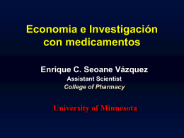 Economía e Investigación en Medicamentos