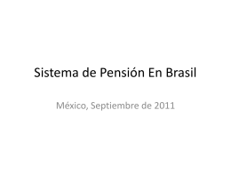 Sistema de Pensión En Brasil