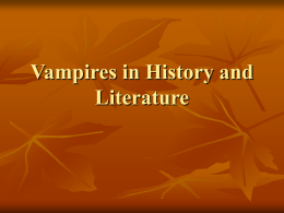 Vampires in History and Literature