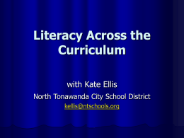 Literacy Across the Curriculum