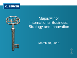 Presentatie International Business, Strategy and