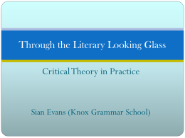 Why literary theory? - NSW English Teachers