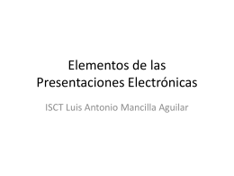 Elementos de las Presentaciones Electrónicas