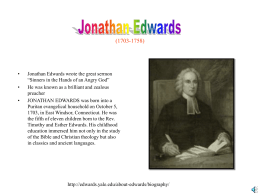 Jonathan Edwards (1703-1758)