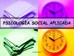 PSICOLOGÍA SOCIAL APLICADA