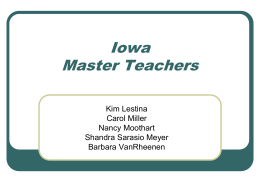 Iowa Master Teachers - Deaf-Ed-CoL