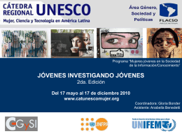 Diapositiva 1 - Cátedra Regional UNESCO | Mujer,