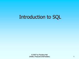 SQL (Introduction)
