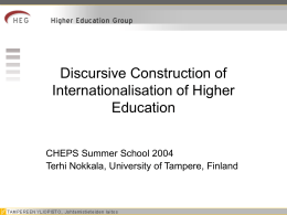 Higher Education in Finland