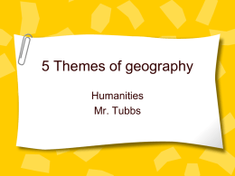 5 Themes of geography - Winston