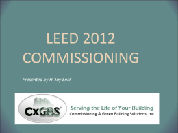 LEED 2012 COMMISSIONING - AABC Commissioning Group