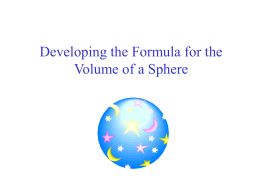 Volume of a Sphere - Ontario Ministry of