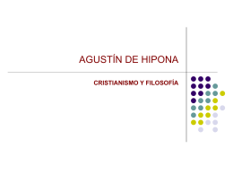 AGUSTÍN DE HIPONA: CRISTIANISMO Y FILOSOFÍA