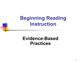 Beginning Reading Instruction