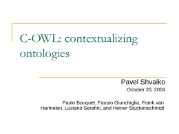 C-OWL: contextualizing ontologies